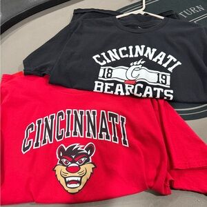 Champion Black and Red Cincinnati Bearcats Tees
